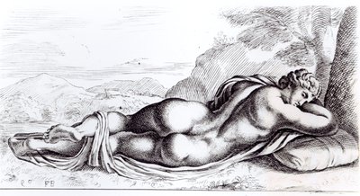 Hermafrodiet in de Borghese-tuinen, ca. 1653 door Francois Perrier