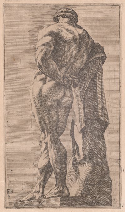De Farnese Hercules, gezien van achteren [plaat 4] door Francois Perrier