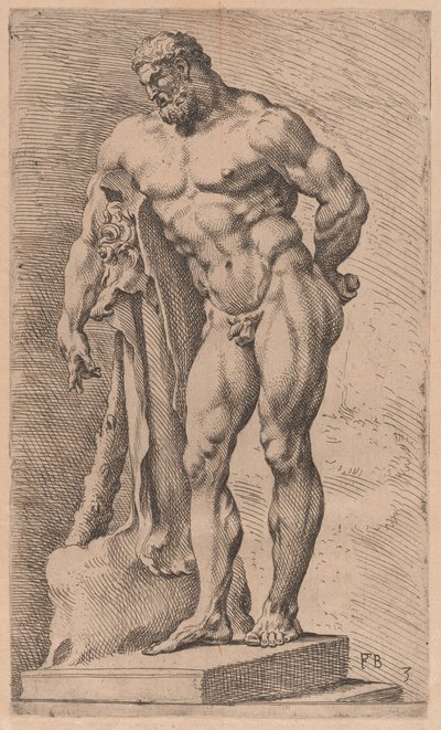 De Farnese Hercules, driekwart zicht naar links [plaat 3] door Francois Perrier