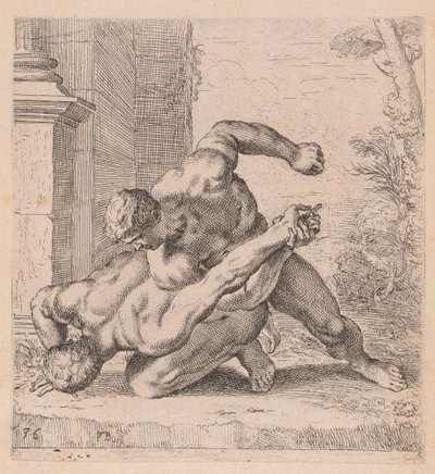 De Medici-worstelaars, zijaanzicht, naar links gedraaid (plaat 36) door Francois Perrier