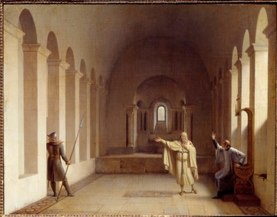 Jacques de Molay, grootmeester van de Tempeliers door Francois Richard Fleury