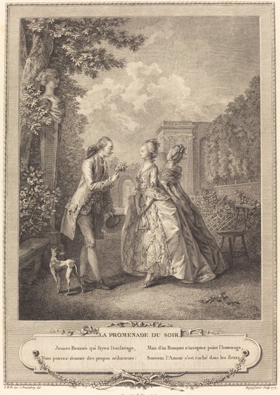 De Avondwandeling door Francois Robert Ingouf after Sigmund Freudenberger