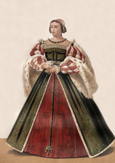 Eleonore van Oostenrijk (litho) door Francois Roger de Gaignieres