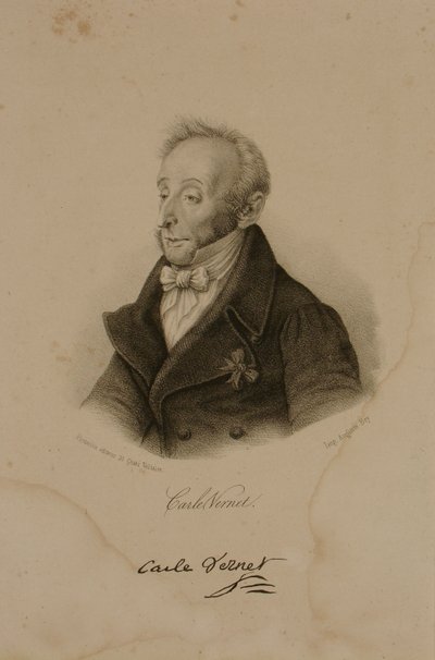 Antoine Charles Horace Vernet, bekend als Carle Vernet (1758-1836) door Francois Seraphin Delpech