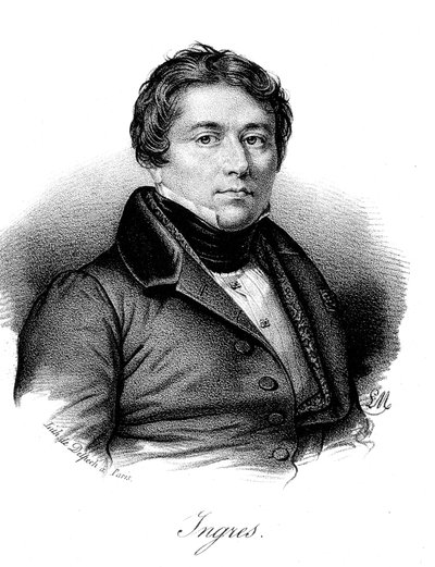 Jean Auguste Dominique Ingres door Francois Seraphin Delpech