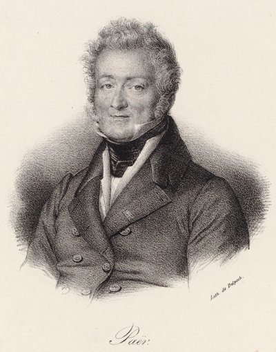 Portret van de componist Ferdinando Paer door Francois Seraphin Delpech