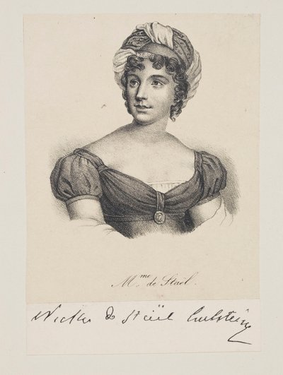 Portret van Madame de Staël door Francois Seraphin Delpech
