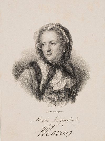 Portret van Maria Leszczyńska door Francois Seraphin Delpech