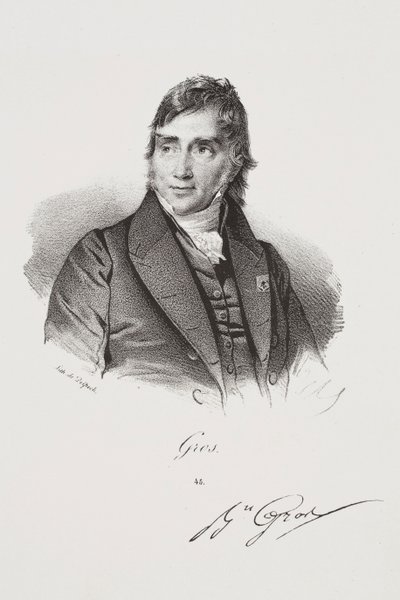 Portret van de kunstenaar Antoine-Jean Gros door Francois Seraphin Delpech