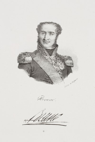 Portret van maarschalk Guillaume Brune door Francois Seraphin Delpech