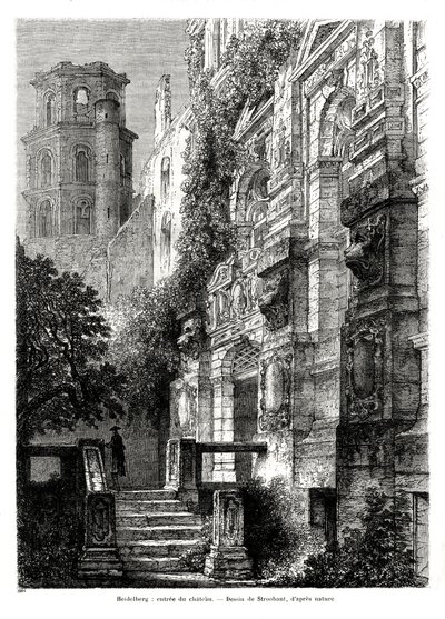 Kasteel van Heidelberg, Duitsland, 1886 door Francois Stroobant