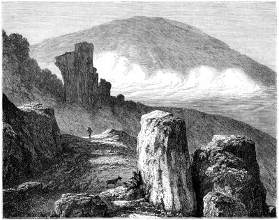 De Brocken, of Blocksberg, Harzgebergte, Duitsland, 19e eeuw door Francois Stroobant