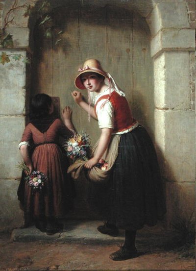 De Bloemenverkopers door Francois Verheyden