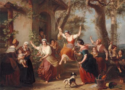 De schommel, 1848 door Francois Verheyden