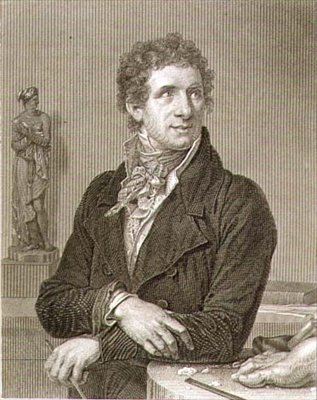 Portret van Antonio Canova (1757-1822) gegraveerd door William Henry Worthington (ca.1790-1839) door Francois Xavier (after) Fabre