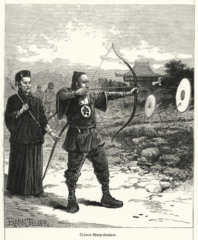 Chinese scherpschutters (gravure) door Frank (after) Feller