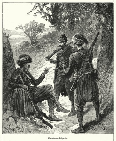 Macedonische bandieten (gravure) door Frank (after) Feller