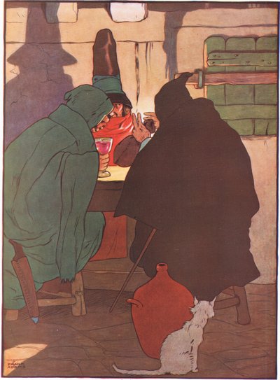 Hij onderhandelde met twee stoutmoedige schurken, dat zij de twee kinderen zouden meenemen, 1930s door Frank Adams