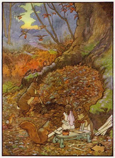 Illustratie voor Kinderen in het Bos door Frank Adams