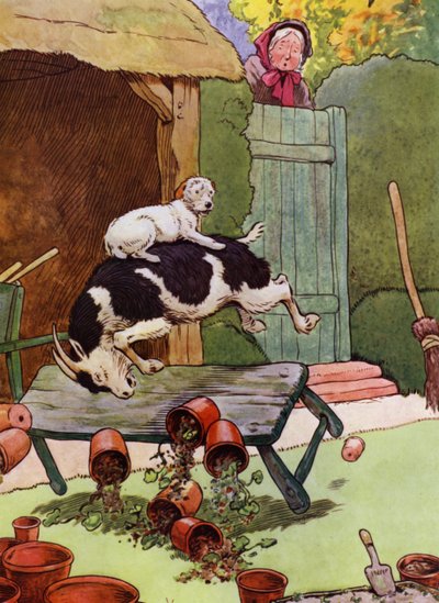 Illustratie voor Old Mother Hubbard door Frank Adams