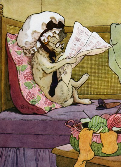 Illustratie voor Old Mother Hubbard door Frank Adams