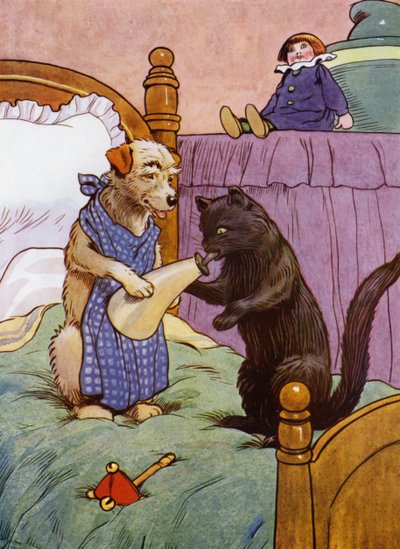 Illustratie voor Old Mother Hubbard door Frank Adams