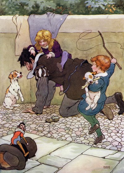 Illustratie voor The Babes in the Wood door Frank Adams