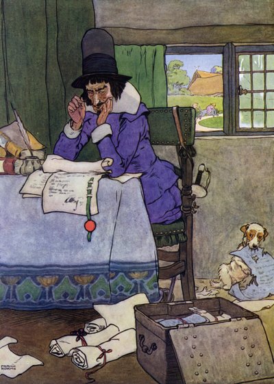 Illustratie voor De Kinderen in het Bos door Frank Adams