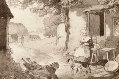 Illustratie voor The Scholar-Gipsy door Matthew Arnold door Frank Adams