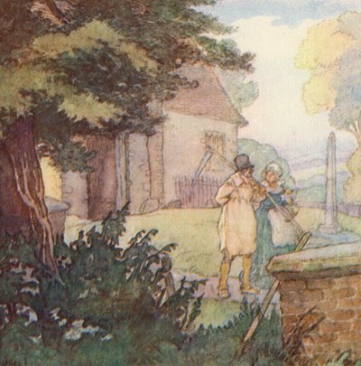 Illustratie voor The Scholar-Gipsy door Matthew Arnold door Frank Adams