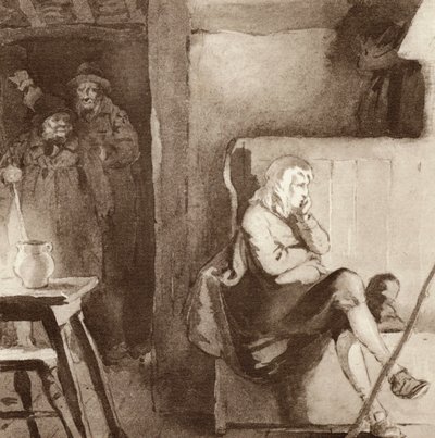 Illustratie voor The Scholar-Gipsy door Matthew Arnold (kleur litho) door Frank Adams