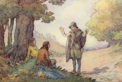 Illustratie voor The Scholar-Gipsy door Matthew Arnold door Frank Adams