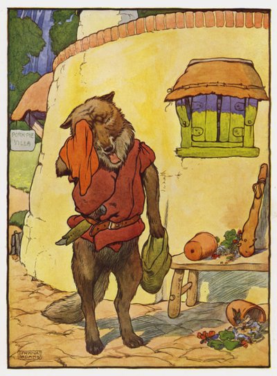 Illustratie voor De drie kleine biggetjes door Frank Adams