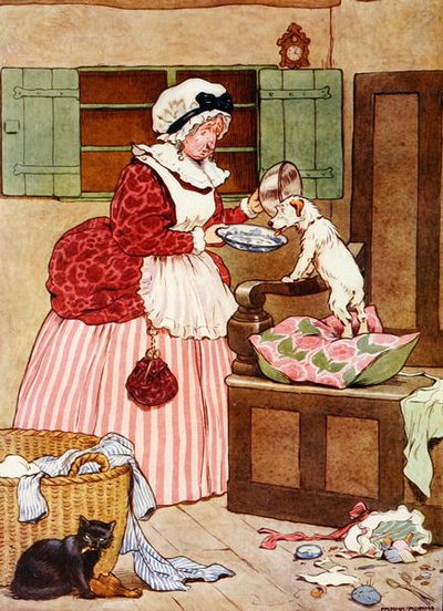 Oude Moeder Hubbard, illustratie uit 