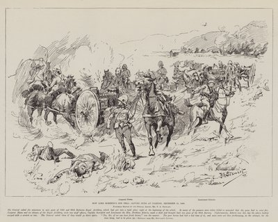 Hoe de zoon van Lord Roberts viel, reddend kanonnen bij Colenso, 15 december 1899 door Frank Algenon Stewart