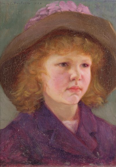 Portret van een jong meisje door Frank C. Penfold