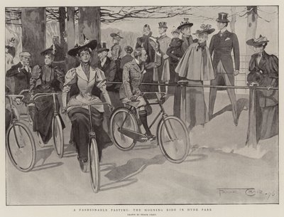Een Modieuze Vrijetijdsbesteding, de Ochtendrit in Hyde Park door Frank Craig