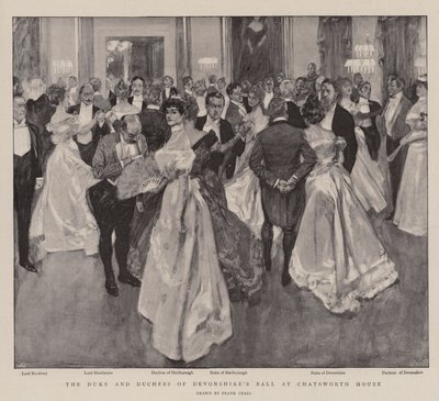 Het Bal van de Hertog en Hertogin van Devonshire in Chatsworth House door Frank Craig