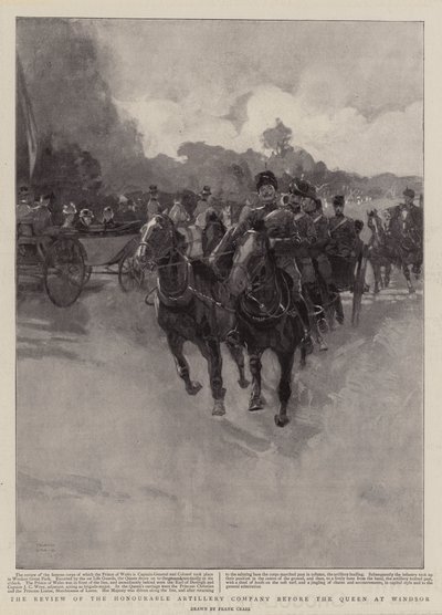 De recensie van de Honourable Artillery Company voor de koningin in Windsor door Frank Craig