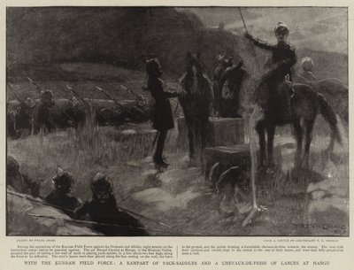 Met de Kurram Veldmacht, een Wal van Pakzadels en een Chevaux-de-Frise van Lansen bij Hangu door Frank Craig