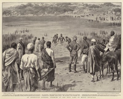Een Abessijnse Lourdes, pelgrims bij het Heilige Meer op de berg Zouquala door Frank Dadd