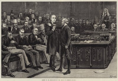 Arrestatie van meneer Bradlaugh in het Lagerhuis door Frank Dadd