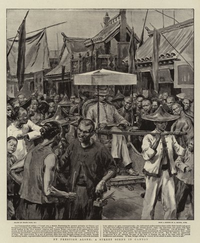 Door Prestige Alleen, Een Straatscène in Canton door Frank Dadd