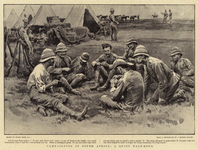 Campagne in Zuid-Afrika, een rustig halfuurtje door Frank Dadd