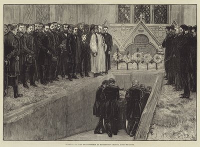 Begrafenis van Lord Beaconsfield in Hughenden Church, High Wycombe door Frank Dadd