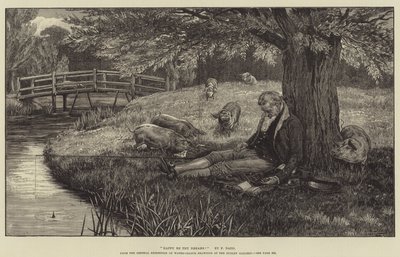 Gelukkig zijn uw dromen!, uit de Algemene Tentoonstelling van Aquarellen in de Dudley Gallery door Frank Dadd
