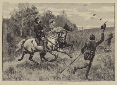 Valkenjacht in de Oude Tijd door Frank Dadd