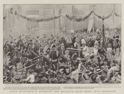Toetreding van Koningin Wilhelmina, De Staatsintrede van Hare Majesteit in Amsterdam door Frank Dadd