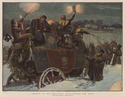 Ingesneeuwd op Kerstavond, Oproepen om Hulp door Frank Dadd
