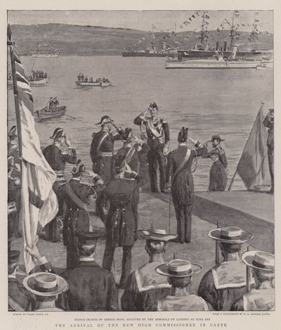 De aankomst van de nieuwe Hoge Commissaris op Kreta door Frank Dadd